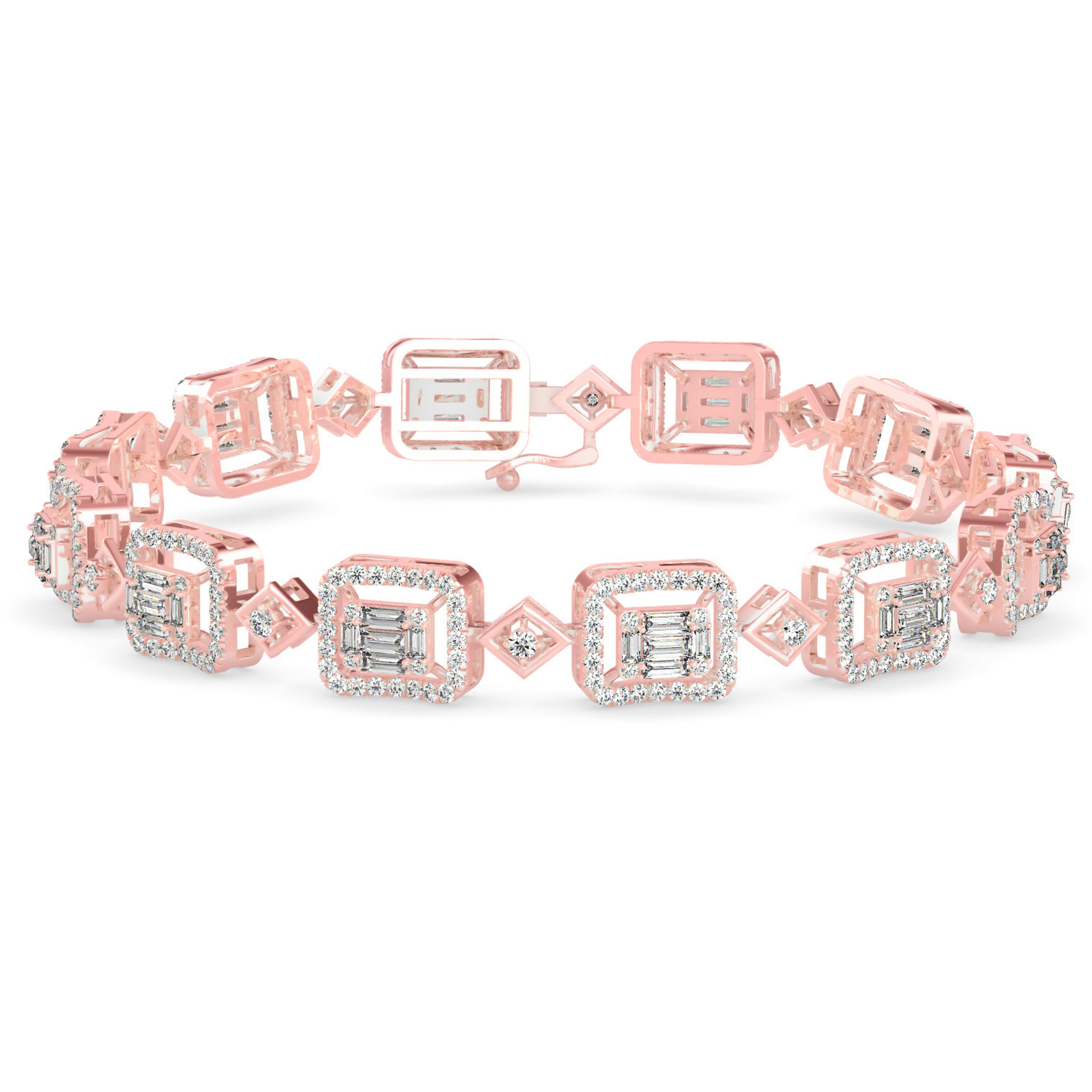 Buy Emerald Cut Baguette Diamond Bracelet For Women